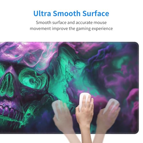 Horror Skull Mouse Pad XL Large Mousepad Non Slip Rubber Base Desk Mat for Laptop Computer Gaming 31.5" X 12" - color: Horror Skull
