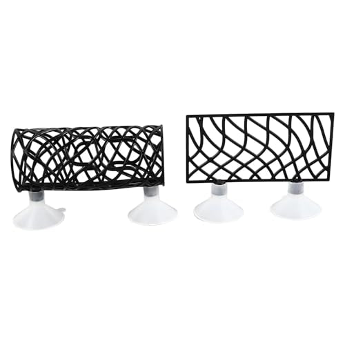 Betta Fish Tank Accessories Decorations, Betta Tunnel Swim Tube Soft Edged Betta Hammock Bed Shrimp Guppies Hideout Betta Shelter Toys with Suction Cup(Black)