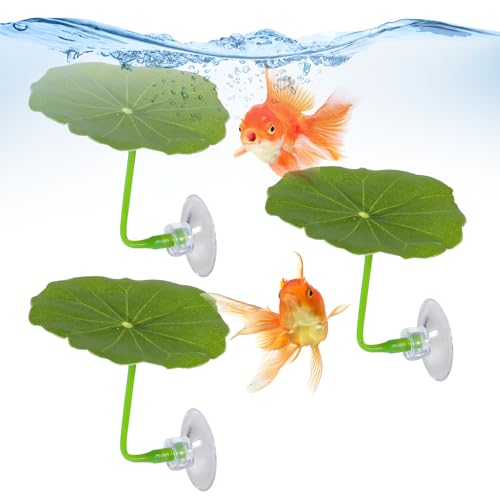 3 Pcs Betta Fish Leaf Hammock Soft Aquarium Decor Plastic Plants Practical Resting Spot Betta Fish Tank Decoration for Sleeping Resting Hiding Playing