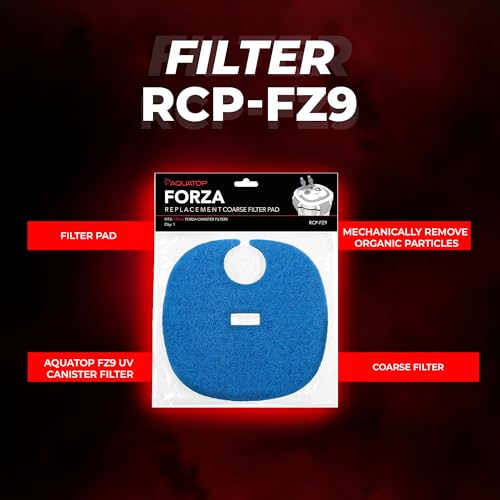 AquaTop Coarse Blue Filter Sponge with Bag & Header - Fits FZ9 Canister Filter - Traps Large Waste for Cleaner Water - Ideal for Fresh & Saltwater - size: FZ9