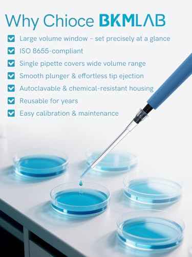 100-1000ul Pipette Pen, High Accurate Manual Single Channel Pipette, 5μl Increment, 0.1 to 1ml Pipettes for Laboratory, Scientific and Industrial Research - size: 100-1000μL