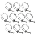 uxcell 10Pcs Double Wire Hose Clamp, 32-36mm Adjustable Stainless Steel Wire Hose Clips with M6 Bolt for Dust Collection Hose, Pump Hose Pipe - size: 32-36mm