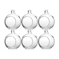 WGV Hanging Terrarium Globe, Width 2.5", Height 3", DIY Air Succulent Planter, Clear Glass Vase Orb with Flat Bottom, Candle Holder for Windowsill Outdoor Garden Decor, 6 Pieces Bulk - size: 2.5" Flat Bottom