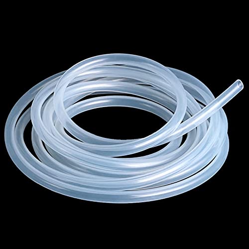 Silicone Tubing 5mm (3/16") ID x 8mm OD Food Grade High-temperature Pure Silicone Hose Tube Clear Pipe for Home Brewing Air and Liquid Transfer (Length 6 Meter- 19.68FT) - size: 5mmx8mm, style: 6M