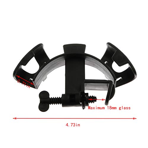 2pcs Aquarium Water Tube Clamp Adjustable Plastic Fish Tank Pipe Holder Fixed Clips(Black)