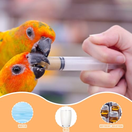 Baby Bird Feeding Syringe Set, Pet Parrot Milk Feeding Syringe with Tubes, Parrot Feeding Tubes Measuring Tools for Feeding Pets Scientific Industrial Labs… (10ml+20ml+60ml) - color: 10ml+20ml+60ml
