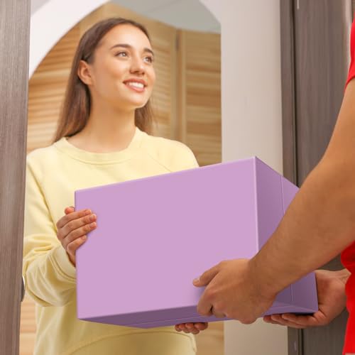 Fuxury Large Poly Mailers 24x24" 300 Pcs, Bulk Shipping Bags for Clothing, Strong Adhesive Shipping Envelopes for Small Business Suppliers,Waterproof Mailers Poly Bags Mailing Envelopes LightPurple - color: Light Purple, size: 24x24" 300pcs