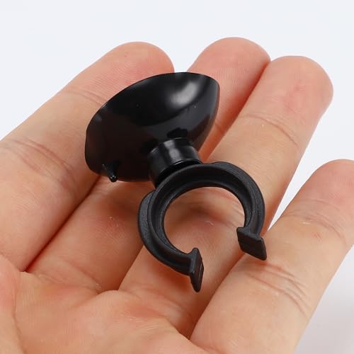 Aquarium Suction Cup, Aquarium Sucker Clip, Suction Cups Airline Tubing Holder, Fish Tank Accessories for Aquarium Fish Tank, Black, 0.67" 20 Pcs 20 Pcs