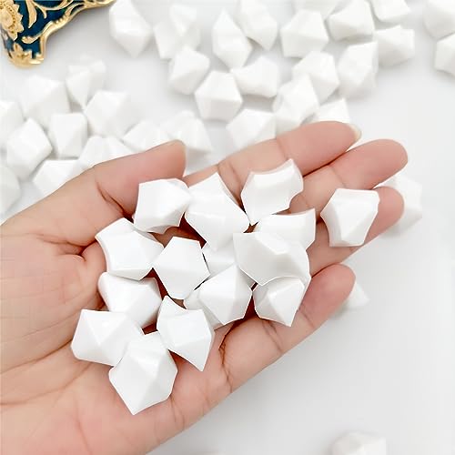 White Vase Fillers for Home Decor, Fake Crushed Ice Cubes, Vase Fillers, 150 pcs Reusable Fake ice Cubes for Photography Accessories Props Decoration for Wedding - color: White-16*22mm-150pcs