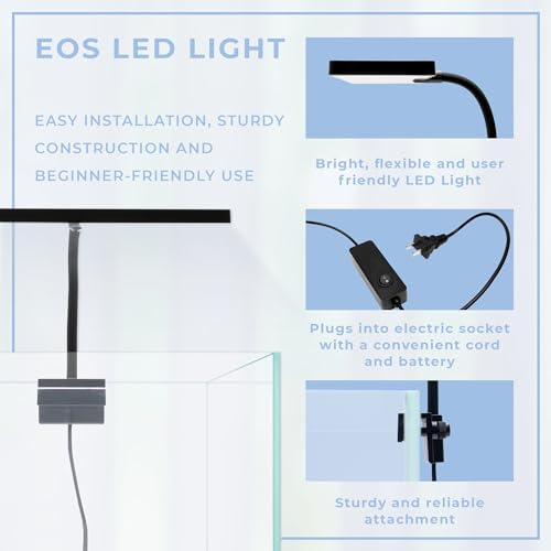 Aqua Worx EOS LED Aquarium Light - Adjustable Gooseneck for Fish Tanks - Full Spectrum Nano Tank Lighting - N7 White - color: N7 White