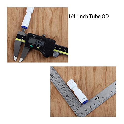 1/4" Push to Connect One Way Check Valve for Reverse Osmosis Water Filter,NSF Certified Plastic Quick Connect RO Fittings (6 pcs) - style: 1/4'' Inch，6pcs