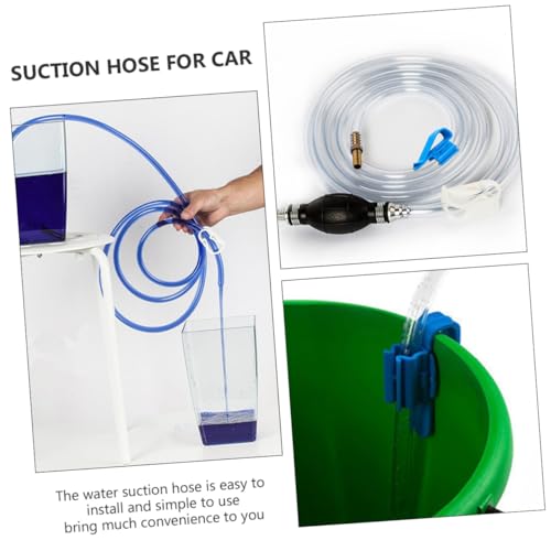 Manual Suction Hose Pump for Car and Fish Tank, Useful Siphon Oil and Water Transfer Tube with Flexible Guide Hose for Fuel and Aquarium Water Exchange