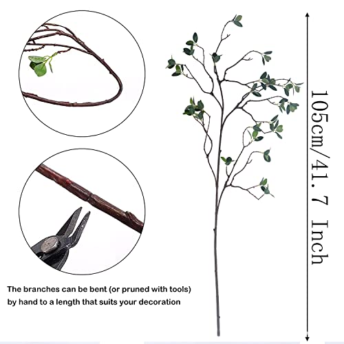 SzJias Artificial Branches for Vase Faux Stems Greenery Plant Stems for Vase Fake Tree Branches (6 Branches, 41.7 inch/Branches)