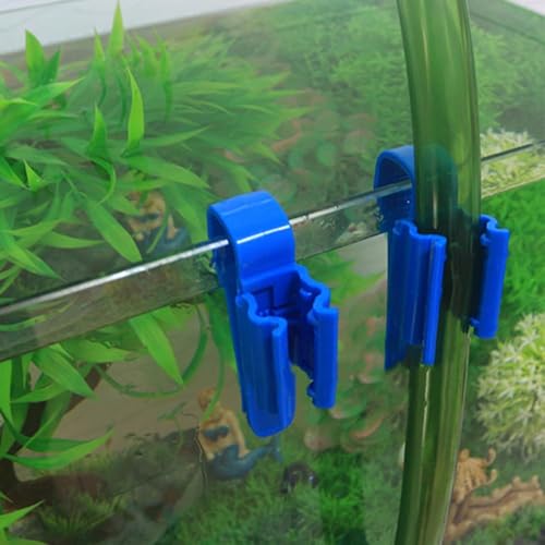 Fish Tank Water Pipe Fixing Clip, Cylinder wall Vertical Pumping Pipe Fixing Device, Aquarium Supplies Accessories (Black) - color: black