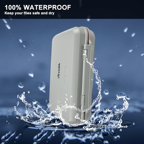 Aventik Large Capacity Waterproof Fly Fishing Box 4-Layer Foam Tackle Fishing Box for Freshwater Saltwater Streamer Storage (H039X) - style: H039X