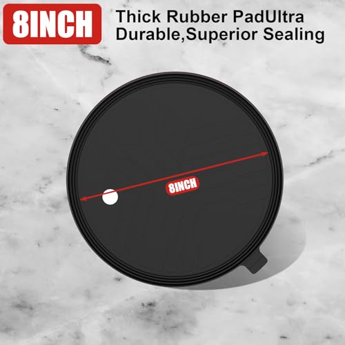 DEWINNER 8" Electric Glass Suction Cup Lifter, 600 LBS Max Load Heavy Duty Vacuum Suction Cups with 1200mAh Battery, Auto Start Pump, Glass Lifter for Glass, Tile, Granite, Metal with Carry Case - color: Built-in battery