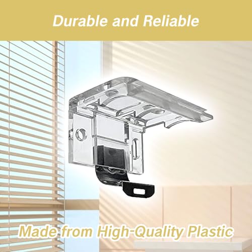2 PCS Replacement Brackets for Cordless Blinds Mounting Bracket with Metal Clip for 1" PVC Honeycomb Pleated Shades Levolor Window Shade Holder Hardware Plastic Headrail Clip Mounting - color: 2 Pack