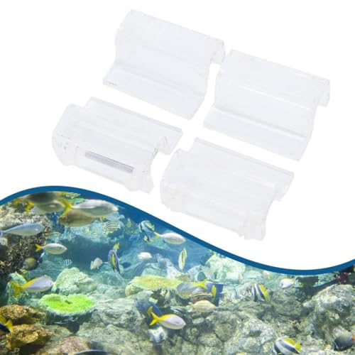 4Pcs Aquarium Lid Clips for 6-12mm Glass, Rimless Aquarium Acrylic Fish Tank Cover Clip Glass Cover Holder Aquarium Fish Tank Cover Support Clamp Accessory