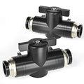 TAILONZ PNEUMATIC BVU-1/2 OD Ball Valve Air Flow Control Valve Push to Connect Fitting (Pack of 1） - size: 1/2"OD/1PCS