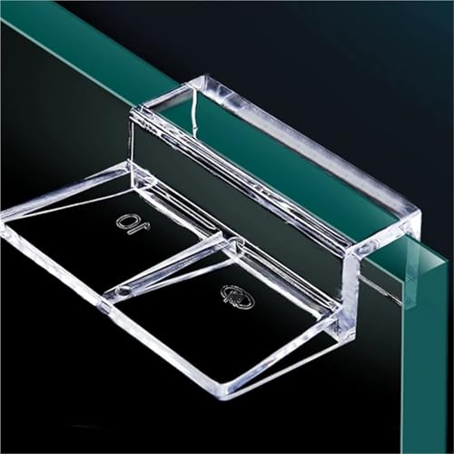Aquarium lid Clips 16pcs 5/6/8/10/12mm Aquarium Acrylic Clips Glass Cover Support Holders Transparent Fish Tank Cover Plate Bracket Aquarium Accessories(10mm) - color: 10mm