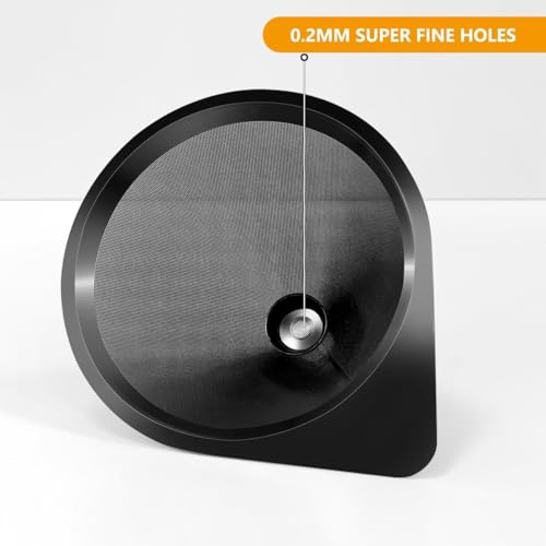LHS Pour Over Coffee Dripper Reusable Coffee Filter Paperless Coffee Filter Stainless Steel Pour Over Coffee Maker Cone Coffee Dripper for 1-2 Cup,Black - color: single mesh 1-2 cups Black