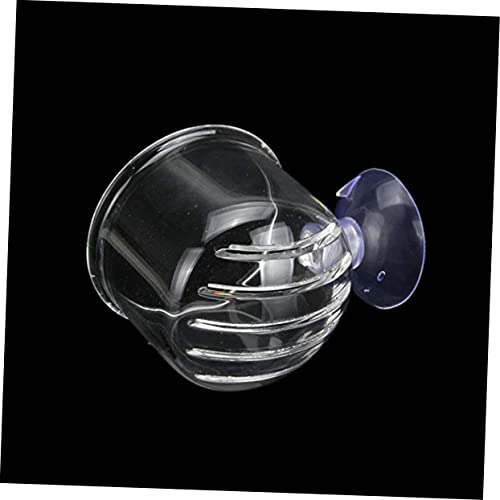 BESPORTBLE 2-piece Glass Feeding Cup for Fresh Saltwater Aquariums Fish Feeder Suction Cup Ideal for Brine Shrimp Eggs Aquarium Equipment Supplies Size s