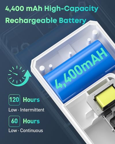 Pawfly Aquarium Air Pump, 64 GPH Rechargeable Fish Tank Air Pump for Tank Up to 65 Gallons, Ultra Quiet Adjustable Oxygen Pump with Airline Tubing, Air Stone & Check Valve, Aerator for Fish