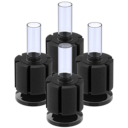 Pawfly 4 Pack Aquarium Nano Bio Sponge Filter Quiet Betta Fry Shrimp and Small Fish Foam Filter for Tiny Fish Tank up to 10 Gallon