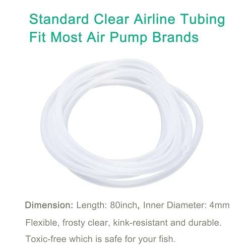 Aquarium Air Pump Accessories Kit with 80 Inch Standard Clear Airline Tubing, Air Stones, Check Valves, Suction Cups and Connectors for Fish Tank - color: Blue, size: 2 Air Stone Cylinder