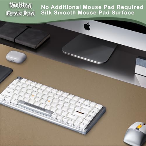 Boutilon Leather Desk Pad Protector,Non-Slip Mouse Pad,Laptop Desk Pad,Office Mouse Mat,Waterproof Leather Desk Blotter,Desk Writing Pad for Office and Home (S-Dark Apricot,24"x 14") - color: Dark Apricot, size: S 24" x 14"