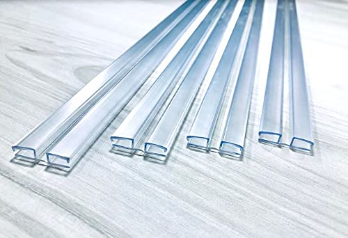 DistinctAndUnique Clear PVC Hinge Piano Style for 3/16" (4.5mm) Material, 48 Inch, 4 Pack No Screw or Glue Plastic Aquarium Lid Hinges for Plexiglass Panels, Golf Cart Windshield Hinge Acrylic Panels - size: 48 Inch