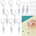 8 Set Fingertip Craft Knife 4.2 Inch Finger Detail Knife with Blades Ergonomic Hobby Handle with Finger Grip Cutting Tool for Precision Cutting and Trimming, 20 Pcs Blades