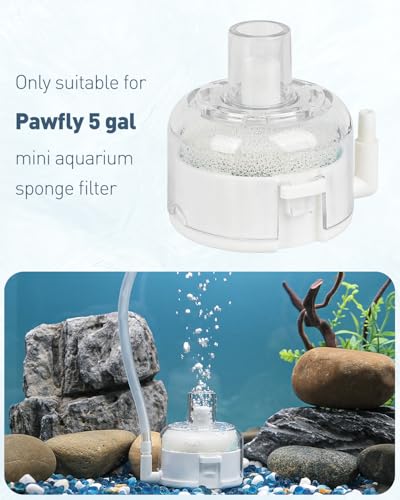 Pawfly 4 Pack Aquarium Bio-Sponge Filter Replacement Sponges White Foam for This Small 5 Gallon Sponge Filter - size: Replacement Sponges(Small)