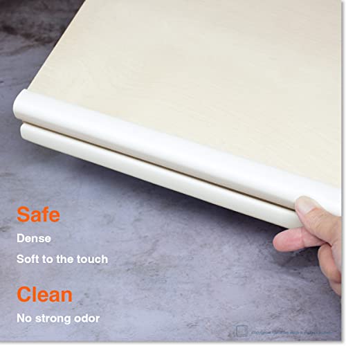 Roving Cove Slimfit Edge Protector for Baby Proofing (9ft Small Edge Only), Soft Rubber Foam Furniture Edge Bumper Guard, Desk Edge Cushion, 3M Adhesive, Oyster White (Off White) - color: Oyster White, size: Small 9 Foot (Pack of 1)