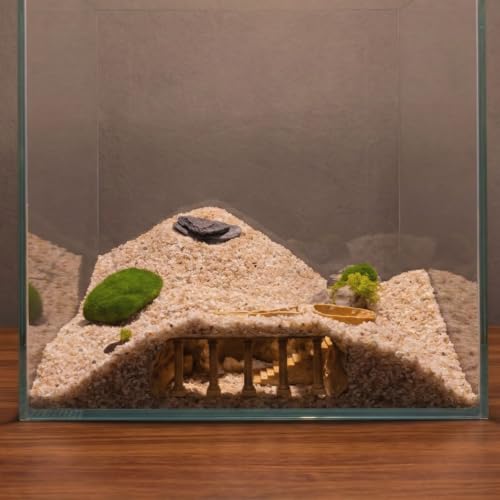 Roman Column Aquarium Cave, 3D Print Fish Hideout for Aquarium Fish Tank Decor, for Viewing Shrimp, Betta Fish, Corydora, Catfish, Pleco (White, M) - color: White, size: Medium