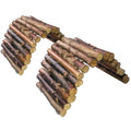 Hamster Bridge Rat Ladder Wooden Bridge Toy for Small Animals Cage Wood Ladder Natural Hideout for Guinea Pig Chinchilla Ferret Reptile (Pack of 2) (2 Ladder) - size: 8.0"L x 4.0"W