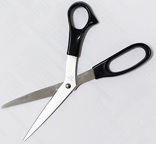 KUTZ 8" Scissors | Stainless Steel | 4" Sharp Blade | Lightweight 1.7 oz | Office, School, Home | Ergonomic Black Plastic Handle | Vinyl Pouch Included - size: 8"