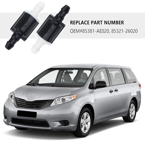 2PCS Windshield Washer Check Valve Replacement OEM#85381-AE020,Front Windshield Washer Nozzle Check Valve Compatible with Toyota,Perfect Windshield Sprayer Nozzle Repair Kit