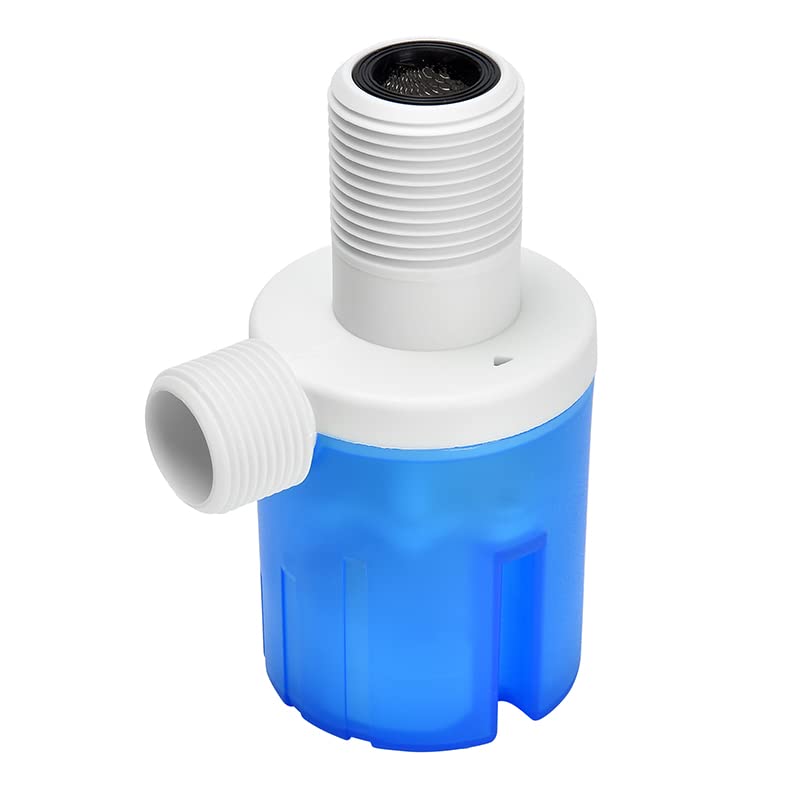 Float Valve 1" Top Inlet Male Automatic Water Level Control Valve for Tanks, Towers, Pools, Troughs, Aquariums - Blue - size: 1" Top Inlet