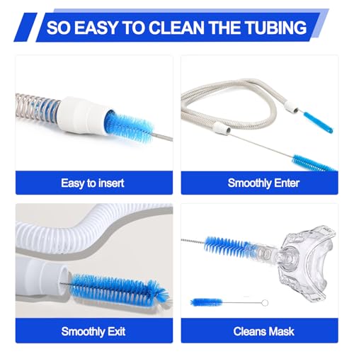 CPAP Cleaning Kit, CPAP Cleaner & CPAP Hose Cleaner Brush for CPAP Machine | CPAP Tube and Mask Cleaning Brush,CPAP Accessorie Supplies，CPAP Hose Cleaner Brush，Universal Fit For 15mm & 22mm CPAP Tubes