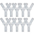 plastic 7/16" Y shape 3 way barbed connector for air hose, water pipe pp polypropylene barb fitting. (Pack of 10 pcs) - style: 10pcs, 7/16" O.D.