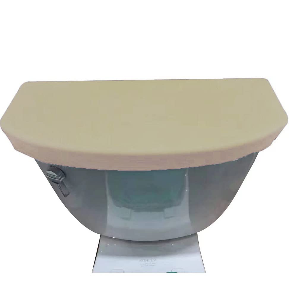 Madeals Velvet Toilet Tank Lid Cover Fabric Cover for A Lid Toilet Tank Beige - color: Beige