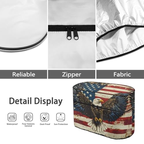 American Flag Eagle Wings RV Propane Tank Cover Polyester Travel Trailer/Camper Tank Cover Standard Tank Cover Tank Soft Cover with Zip Close Easy to Install - color: American Flag Eagle Wings, size: Small-Double 20LB