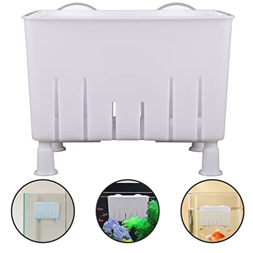 Ipetboom 1set Fish Breeder Box Tortoise Isolation Container Fish Hatching Box Feeding Trough Multi-Functional Aquarium Breeding - color: White