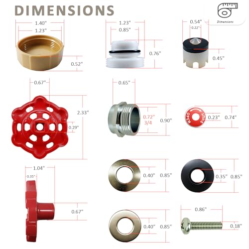 Universal Outdoor Faucet Repair Kit (VACVBKX1B Vacuum Breaker,Metal Handle),Wall Hydrant Complete Replacement Kit,Anti-Siphon Frostproof Faucet Valve Hose Faucet Fitting Repair Kit（2Pack） - style: 2 Pack Wall Hydrant Complete Replacement Kit