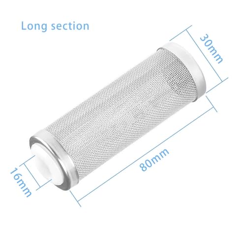 Aquarium Stainless Steel Mesh Filter Guard 10pcs Fish Tank Filter Stainless Steel Inlet Case Mesh Shrimp Nets Special Cylinder Filters Inflow Inlet Protect Aquarium Accessories(Large) - color: Large