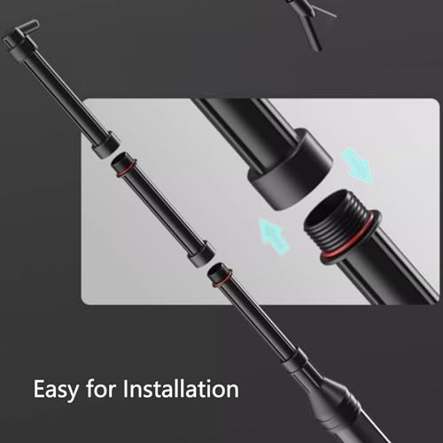 Aquarium Gravel Vacuum Sand Cleaner with 6Ft Pipe Fish Tank Water Changer Adjustable Length ABS(for 5~20Gal Tank)