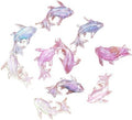 100 Pcs Cute Mini Shiny Resin Goldfish Figurines - Fairytale & Outdoor Statues Mix Colors