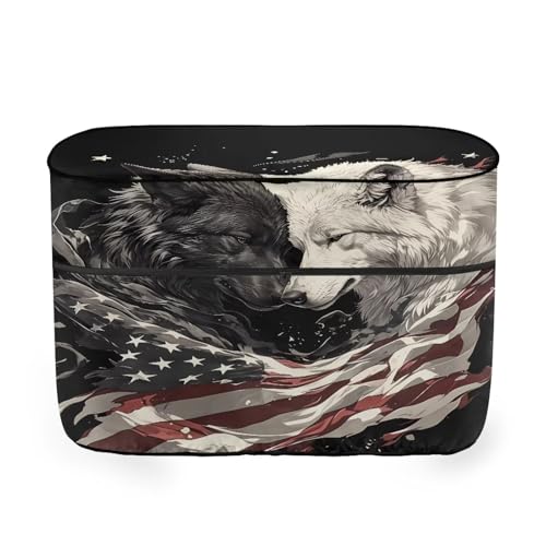 American Cute Wolf Gas Cylinder Cover Travel Trailer Propane Tank Cover Protects Propane Tanks During Travel,Camping All Weather Protection - color: American Cute Wolf, size: S(20LB)