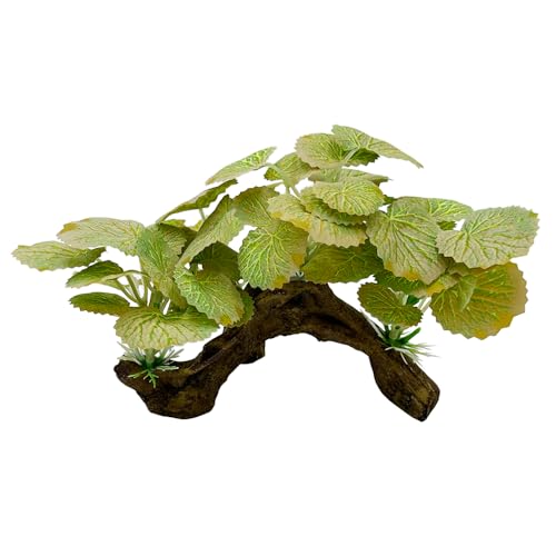 Fish Tank Decorations Aquarium Decor Ornaments Betta Silk Leaf pad Hammock Artificial Driftwood Cave Goldfish Bowl Accessories - color: Type-w